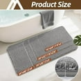 thumbnail image 6 of Extra Thick Bath Rugs for Bathroom - Anti-Slip Bath Mats Soft Plush Yarn Shaggy 100% Strong Mirco Polyeste Mat Living Room Bedroom Mat Floor Water Absorbent(Grey,16x24 - Inches), 6 of 8