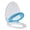 Blue, with Toddler Seat, variant on White Round Toilet Seat for Adult and Child, Built-In Potty Training Seat with Soft Quiet Close Non-Slip Design, Magnetic Kids Seat and Cover for Round/Oval Toilets, Easy to Install and Clean