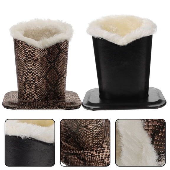 FELTECHELECTR 2Pcs Eyeglass Stand Up Holders Modern Design Plush for Home Decor and Desk Organization