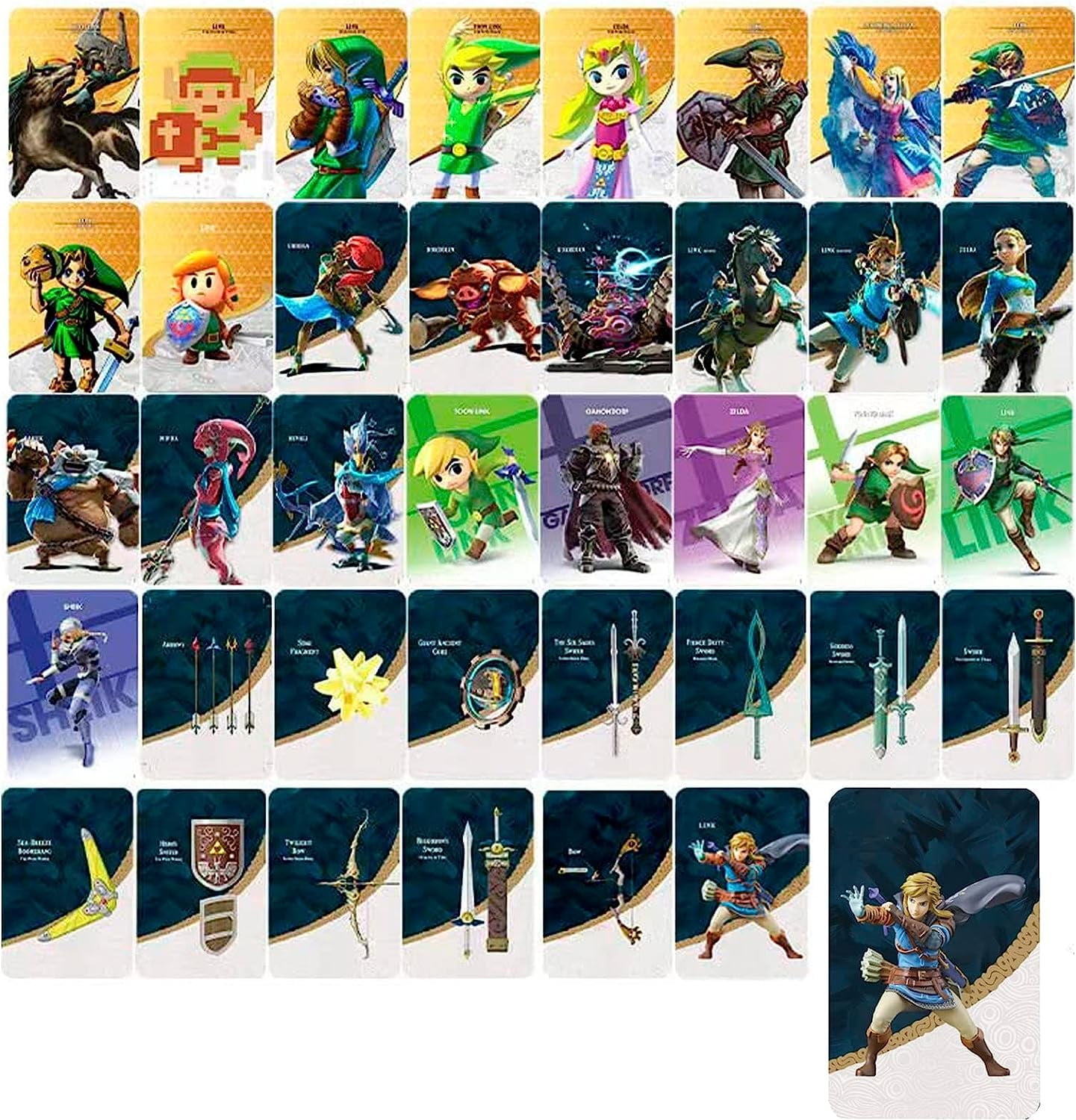 38Pcs the Legend of Zelda Tears Kingdom Switch Amiibo NFC Tarjeta De Enlace