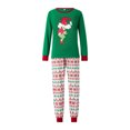 thumbnail image 1 of Pijamas Navideñas Conjunto de pijama de 2 piezas Traje diario con cintura elástica y estampado informal familiar Kuymtek Verde*mujer T S para Unisex, 1 of 9