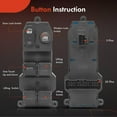 thumbnail image 4 of A-Premium Master Power Window Switch Compatible with Honda Fit 2007, Replace# 35750SLNA01ZA, 4 of 8