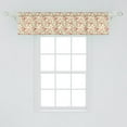thumbnail image 2 of Ambesonne Rose Valance Pack of 2, Rustic Floral Classical, 54"X12", Pale Yellow Dark Coral, 2 of 2