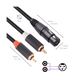 thumbnail image 2 of Cable divisor XLR hembra de 3 pines a macho doble en Y, cable de audio para mezclador y amplificador, cable de interconexión de audio estéreo, 2 metros, 2 of 7