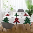 thumbnail image 6 of SKYSONIC Christmas Tree Tablecloth Waterproof Washable Polyester Square Table Cover Durable Tablecloth for Kitchen Dining Table Party Decor (54 X 72 Inch), 6 of 7