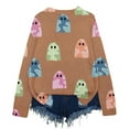 thumbnail image 7 of YVNAURA Women’s Funny Pumpkin Graphic Knitted Pullover Sweater Crewneck Outfit Cozy Warm Fall Winter Spooky Season Top Casual Halloween Daily Wear 1 Pack, Khaki,XXL, 7 of 7