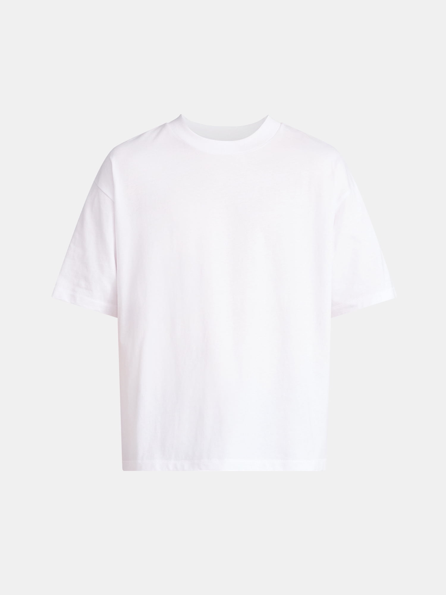 No Boundaries Cotton Oversized Cropped Tee with Short Sleeves, Men's and Big Men's XS-5XL