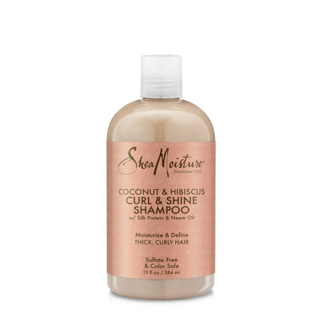 SheaMoisture Curl & Shine Shampoo to Moisturize Hair Coconut & Hibiscus Sulfate Free, Silicone Free 13 (Best Drugstore Shampoo For Wavy Frizzy Hair)