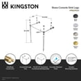 thumbnail image 6 of Kingston Brass VPB2215336 Brass Console Sink Legs in Polished Nickel, 6 of 7