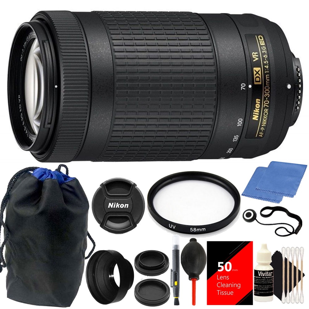 Nikon AF-P DX NIKKOR 70-300mm f/4.5-6.3G ED VR Lens with Deluxe