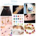 thumbnail image 5 of 100 cuentas facetadas de 8 mm, 20 colores, colgantes acrílicos transparentes, cuentas bicono con bucles., 5 of 5