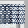 thumbnail image 5 of Ambesonne Ikat Valance & Curtain, Circles Dots, 55"x24", Dark Blue White, 5 of 6