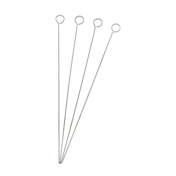 Skewers HIC Kitchen, acero cromado, 30 cm, juego de 4