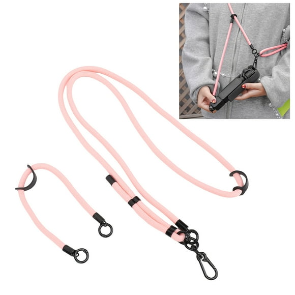 Correa Para El Hombro Para Cámara De Acción, Cordón Para El Cuello Para Cámara De Acción Con Triple ángulo De Protección Rosa De Liberación Rápida Con Correa De Mano