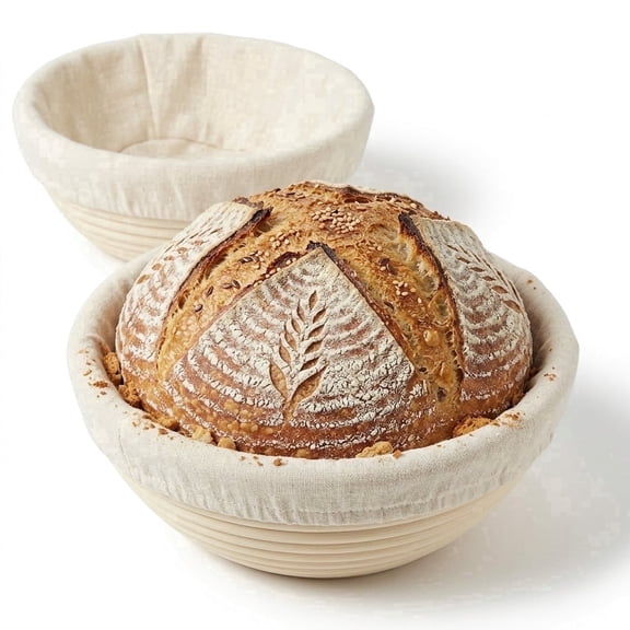 2 packs Bread Proofing Basket,  9×3.5 inch Bread Proofing Baskets,  Sourdough Basket Proofing Basket for Dough Fermentation and Shaping