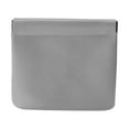 thumbnail image 2 of Erebloom Leather Pouch, Snap Closure Leather Organizer Pouch For Cosmetics Headphones Jewelry(Gray), 2 of 3