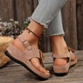 thumbnail image 6 of Summer Shoes, Beach Sandals, Orthopedic Sandals for Women Flip Flops With Arch Support Comfortable Flower Wedge Sandals Casual Non Slip Back Strap Summer Beach Flip Flops, Pink 7.5, 6 of 8