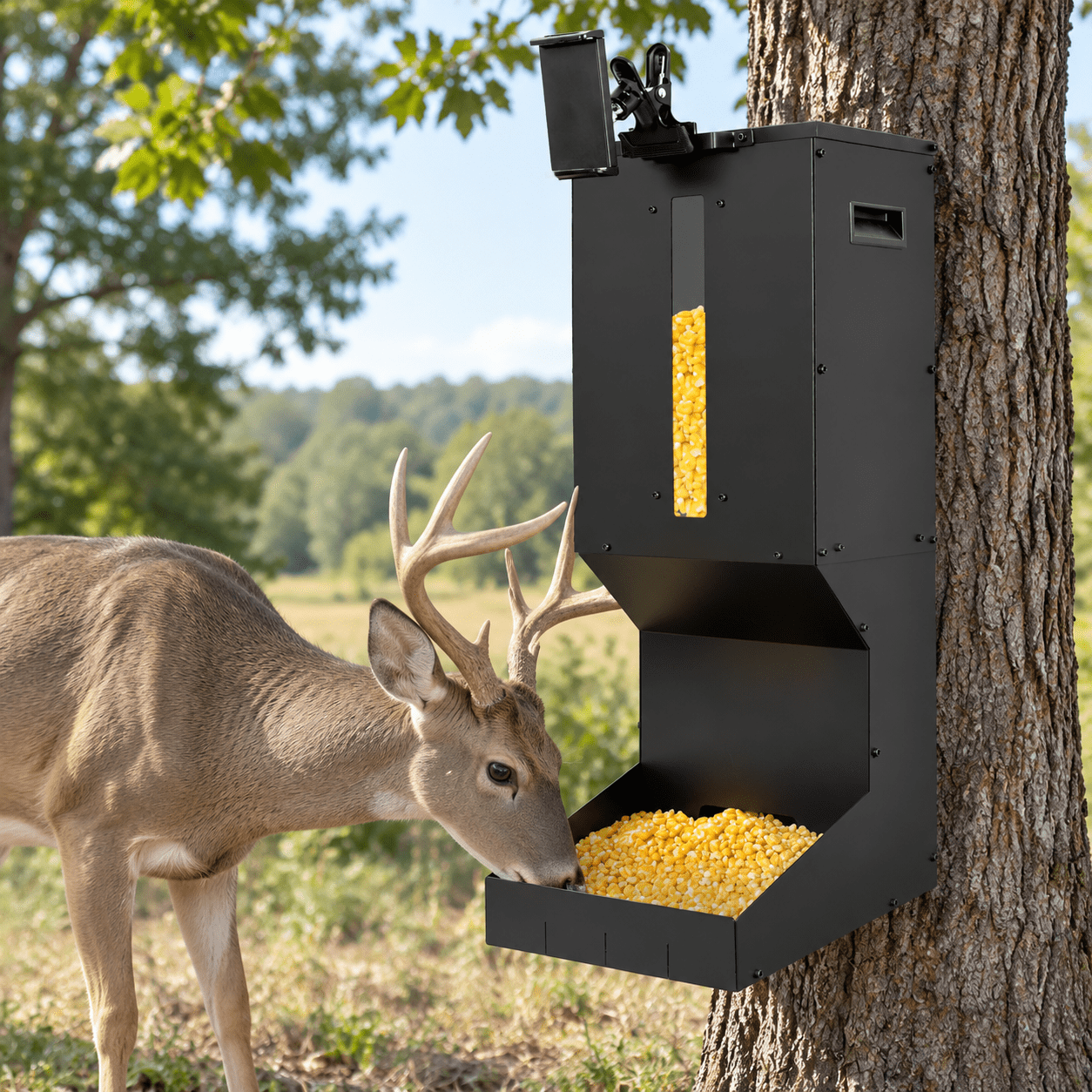 Automatic Metal Deer Feeder - 60 Lb/11gal Capacity