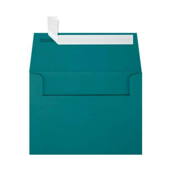 LUXPaper A6 Peel & Press Invitation Envelopes, 4 3/4 x 6 1/2, 80 lb. Teal Blue, 50 Pack