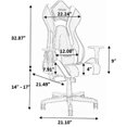 thumbnail image 3 of ViscoLogic M3 Ergonomic Gamers Style Lumbar Support Comfortable Adjustable Video Gaming Chair, Home Office Computer Chair, Pu leather, 3 of 5