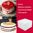 thumbnail image 4 of 14x14x6 Inch White Cake Boxes, One-Piece Bakery Packaging, 50 Count, 4 of 8