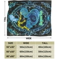 thumbnail image 2 of Cartoon Aquarius Blanket to Mom Throw Blankets Soft Horoscope Astrology Flannel Throw Blanket Zodiac Sign 50"X40", 2 of 6