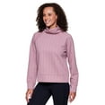 thumbnail image 4 of RBX Active Women's Relaxed Fit Cowl Neck Lightweight Cable Sweater, 4 of 5