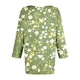 thumbnail image 4 of Boho Tops for Women Fashion Short Sleeve Round Neck Printed Outfits Womens Work Shirt,Green,4XL, 4 of 5