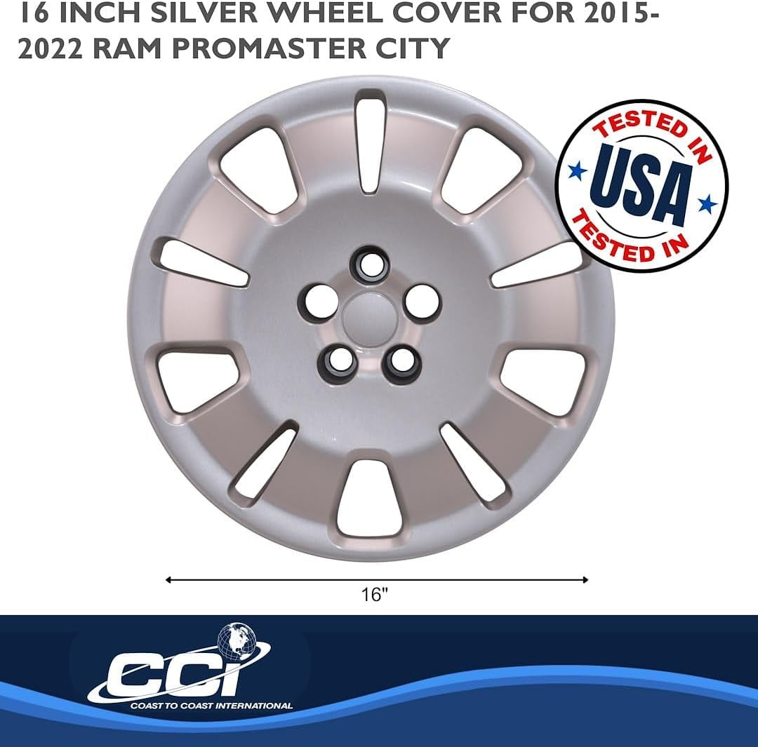 Coast to Coast IWC54416S; Wheel Cover; 16 Inch; 10 Spoke; Painted; Silver