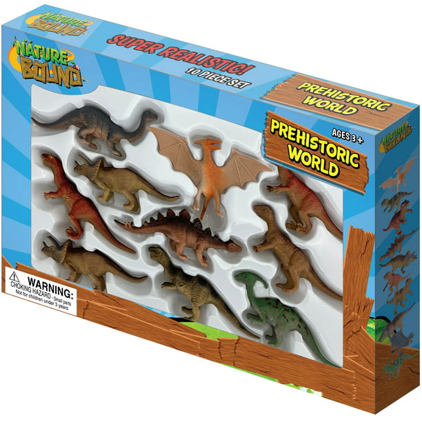 Nature Bound Toys - Prehistoric World Dinosaur Animals, Boxed Set with Ten  Hand Painted Figurines (10 Piece Set), Ages 3+ 