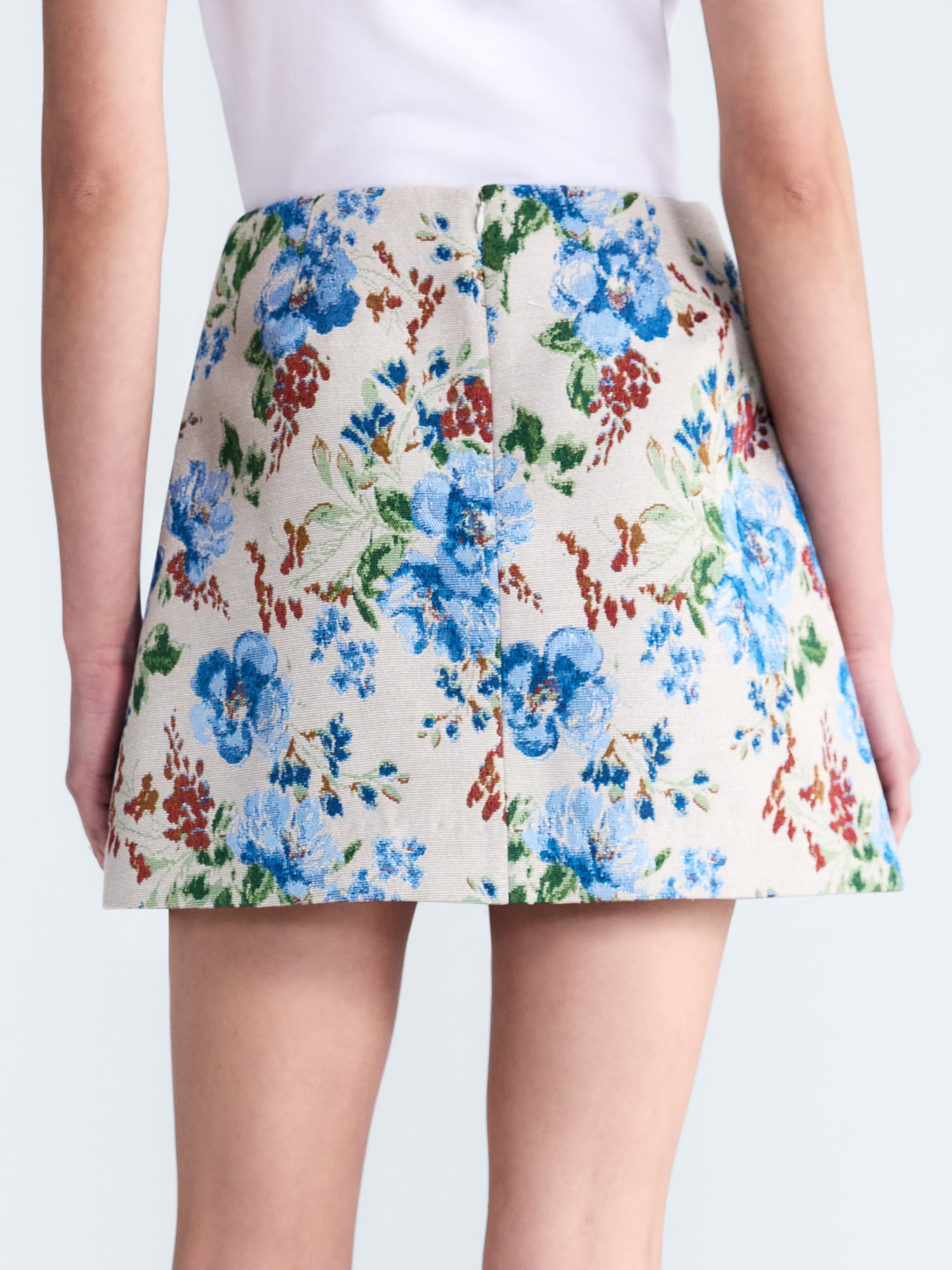 Free Assembly Women's and Women's Plus High-Rise Jacquard Mini Skirt, Sizes 0-28W