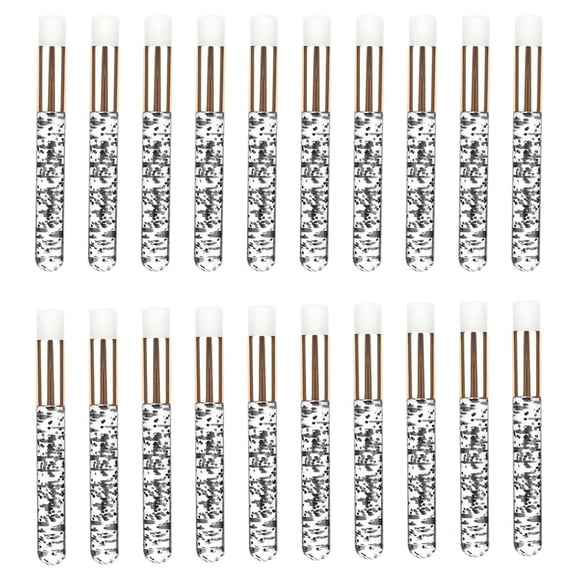 Vogacara 20 Pieces Lash Shampoo Brushes Cosmetic Remover Off Lash Peel Tool Pinceles de maquillaje y herramientas Oro negro