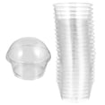 thumbnail image 2 of 1 Ensemble 20 Pcs Gobelets Ronds en Plastique Jetables pour Gâteau Pudding avec Couvercles (Transparent), 2 of 5