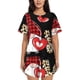 thumbnail image 1 of Fotbe Love Gnomes Conjunto de Pijama Estampado para Mujer, 2 Piezas, Ropa de Dormir con Camiseta de Manga Corta y Shorts Suaves-Medium, 1 of 6