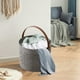 thumbnail image 4 of Portable Plastic Storage Basket | Multifunctional Desktop Organizer | Dirty Laundry Hamper | Fruit & Vegetable Holder | Hollow Ventilated Design | White | 25x25x20cm | Lightweight | Easy to Clean |, 4 of 6