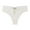 White, variant on Womens Thong Underwear - Lace-Up Front with Metal Rings, Nylon Spandex Blend, Soft Stretchy, No Panty Lines, White, Size L