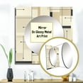 thumbnail image 3 of Designart "Minimalist Grid Harmony In Beige And Grey" 0 Square Mirror For Wall Decor - Large Beige Square Printed Wall Mirror Art - Square Modern Mirror - Wall Mounted Square Large Mirror, 3 of 5