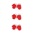 thumbnail image 3 of Manoplas para niños Qarigey de punto color Rojo para invierno, 3 of 6