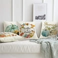 thumbnail image 2 of Fall Pillow Cover 18x18 Set of 4 Pumpkin Autumn Harvest Watercolor Bird Flower Farmhouse Throw Pillow Cases for Couch Sofa Sunflower Leaf Thanksgiving Outdoor Cushion Cases Home Decor, 2 of 5