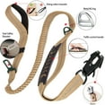 thumbnail image 2 of Heavy Duty Tactical Bungee Dog Leash, 4-6FT No Pull Dog Leash with Quick Release Carabiner, Reflective Shock Absorbing Leashes with Car Seatbelt for Medium Large Dogs, 2 of 7