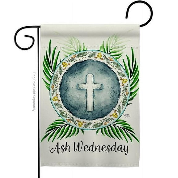 Breeze Decor G153091-BO Holy Ash Wednesday Religious Faith Double-Sided Decorative Garden Flag, Multi Color