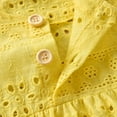 thumbnail image 5 of Penkiiy Infant Baby Girls Summer Sleeveless Cute Breathable Solid Color Rompe Baby Sleep and Play Pajamas 12-18 Months Yellow on Clearance, 5 of 9