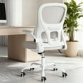 thumbnail image 5 of MAYEERTY Ergonomic Home Office Chair with Mesh Back, Lumbar Support, Flip-up Armrests for Work & Study, Khaki, 5 of 5