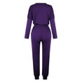 thumbnail image 3 of Jsaierl Womens Sweatsuits 2 Piece Set Fall Casual Long Sleeve Crewneck Pullover and Elastic High Waisted Long Pants Tracksuit, 3 of 6