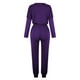thumbnail image 3 of ICHUANYI Clearance Women's Two-Piece Casual Pants Sets Long Sleeve Wear Sports Suit(Purple, L) ICHUANYI WER2023080806945, 3 of 6