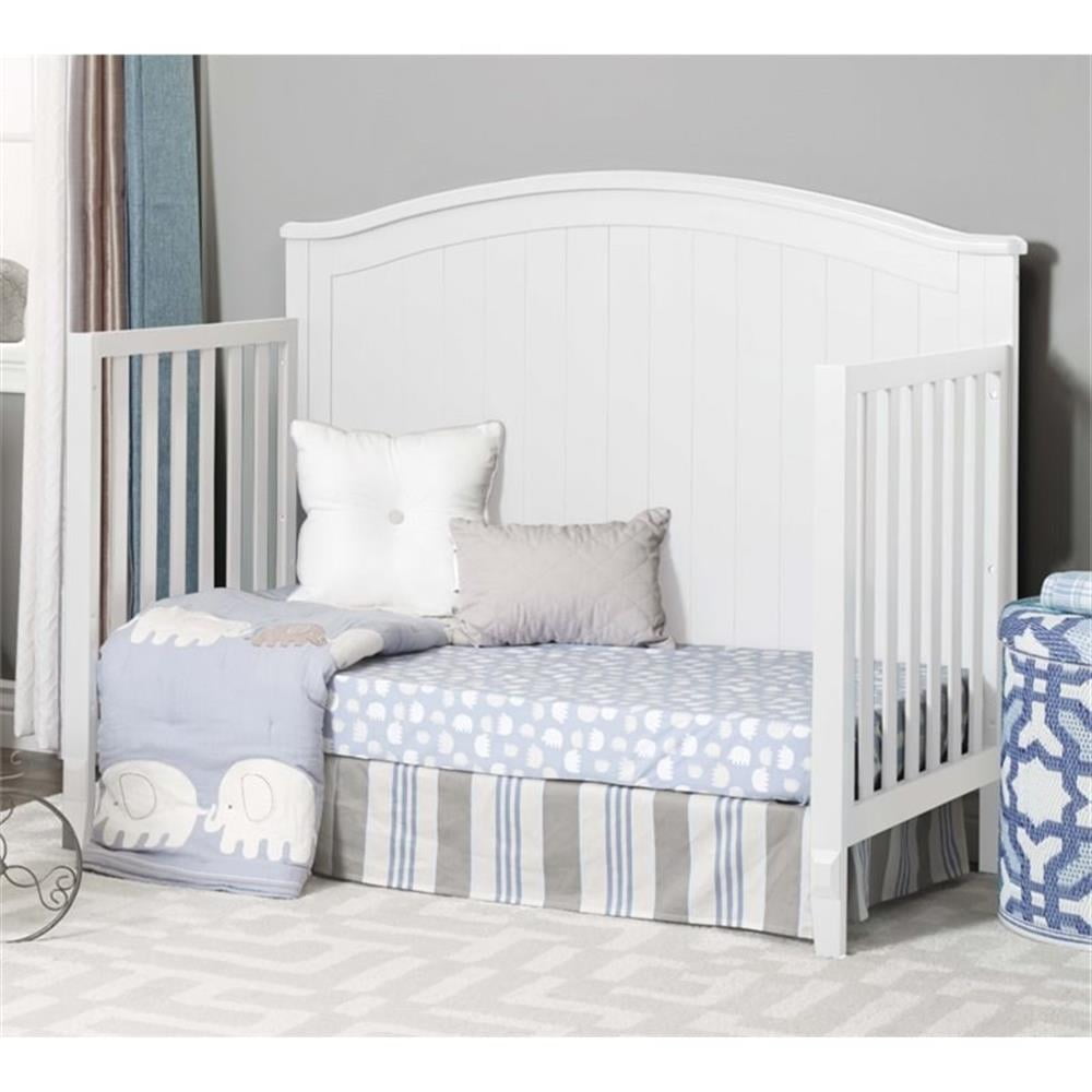 Baby Crib and 6 Drawer Double Dresser Set in White