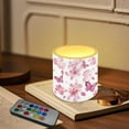 thumbnail image 3 of Kuiaobaty Flameless Candles Set of 4 Battery Powered LED Pillar Candle Tealights 3 x 3 Inches Home Decoration Remote for Wedding Beach Party Decor Butterfly Cherry Blossom Pink Pattern, 3 of 7