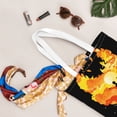 thumbnail image 5 of DouZhe Reusable Grocery Bags, Burning Fire Flame Man Lightweight Polyester Canvas Cloth Tote Bag for Travle Gym Shopping School, 15" x 16", 5 of 7