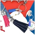 thumbnail image 4 of Bewildely 28 piezas llavero dijes delicado llavero colgante borlas bolso decoración llavero borla adorno DIY accesorio para bolsos llaves Artesanía azul marino Bewildely HA059646-18B, 4 of 6