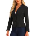 thumbnail image 4 of INSPIRE CHIC Notched Collar Blazer for Women's Long Sleeve Two Buttons Suit Office Work Blazers, 4 of 5